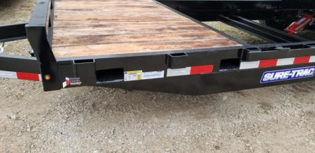 New 2022 Sure-Trac 7x18+4 Tilt Deck Equipment Trailer Value 14k GVWR