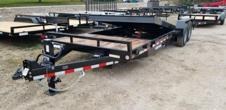 New 2022 Sure-Trac 7x18+4 Tilt Deck Equipment Trailer Value 14k GVWR