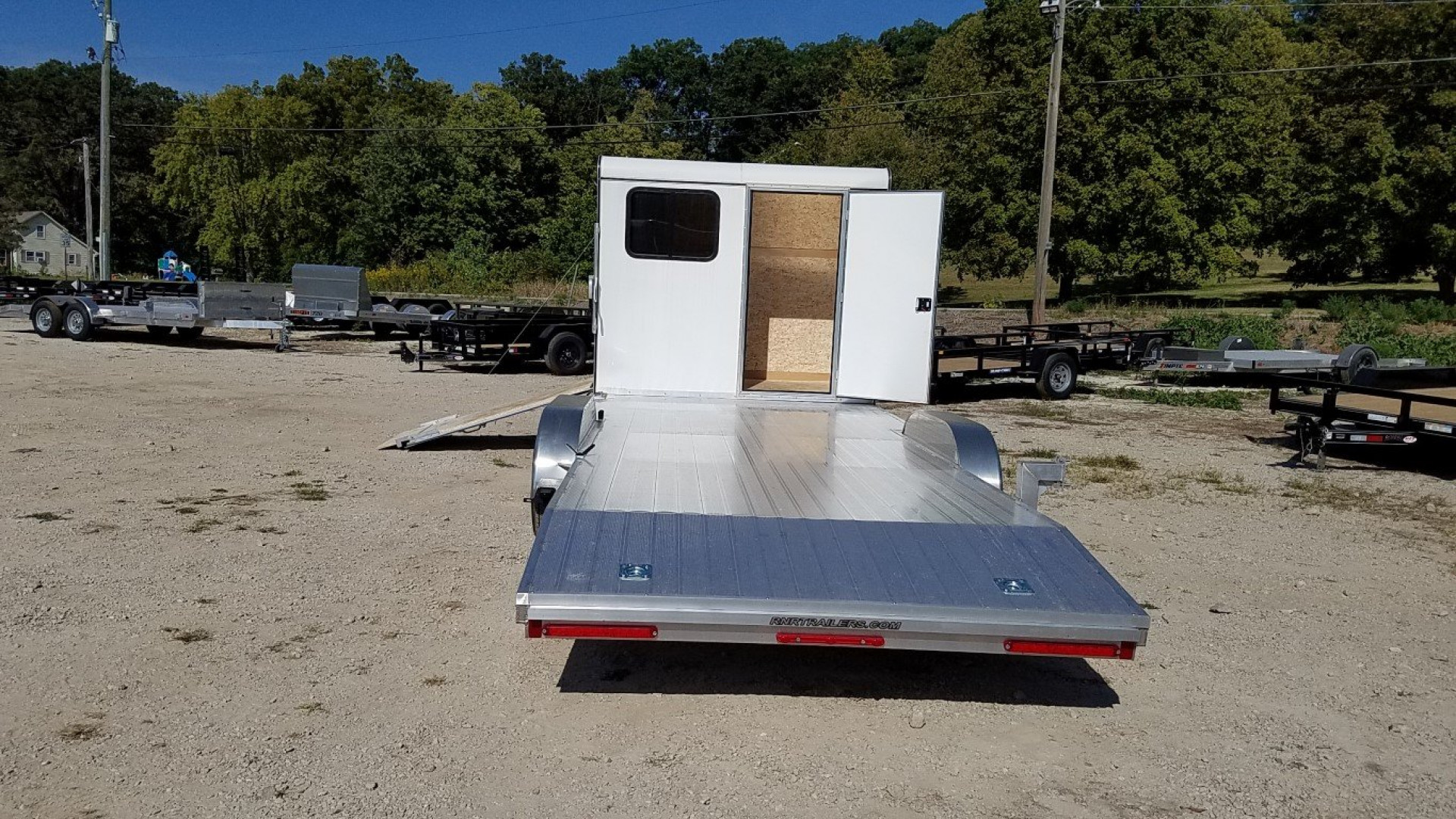 New 2025 R&R 7x24 Aluminum Car Trailer Wide Front 7K W/Add a cab