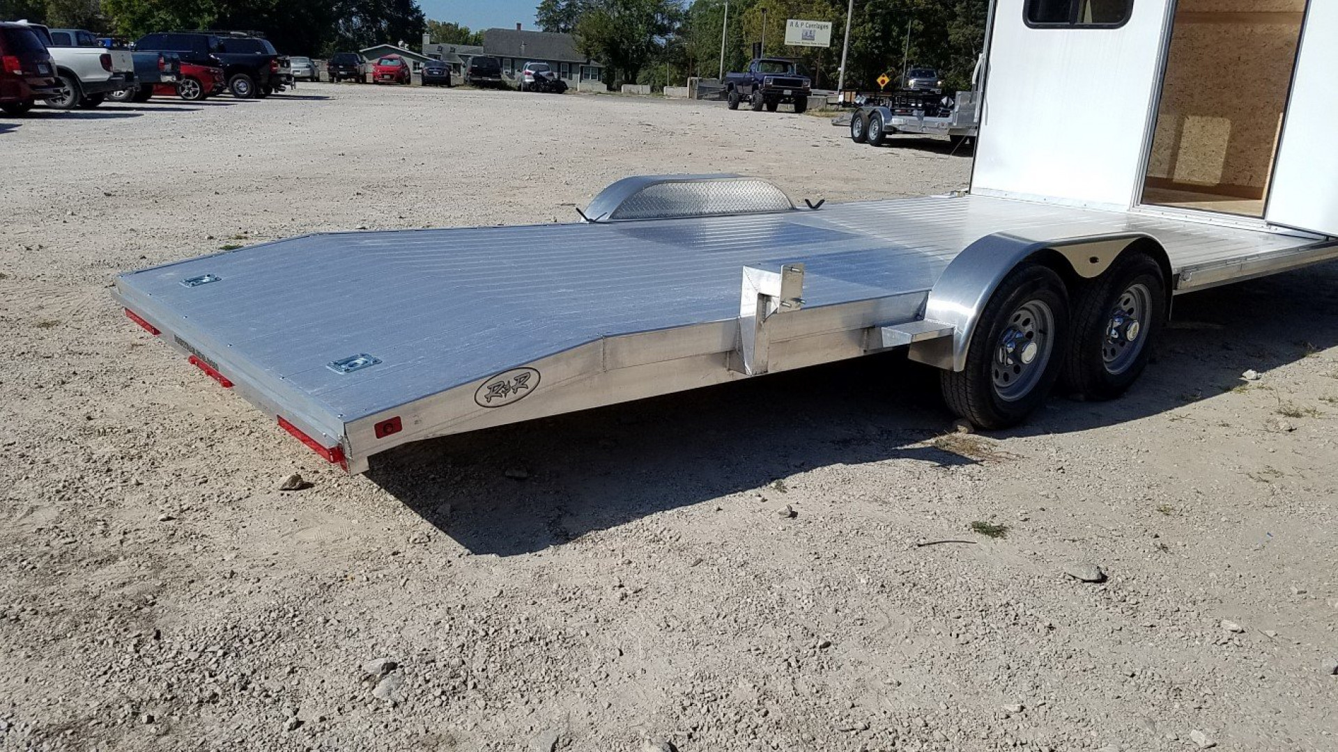 New 2025 R&R 7x24 Aluminum Car Trailer Wide Front 7K W/Add a cab