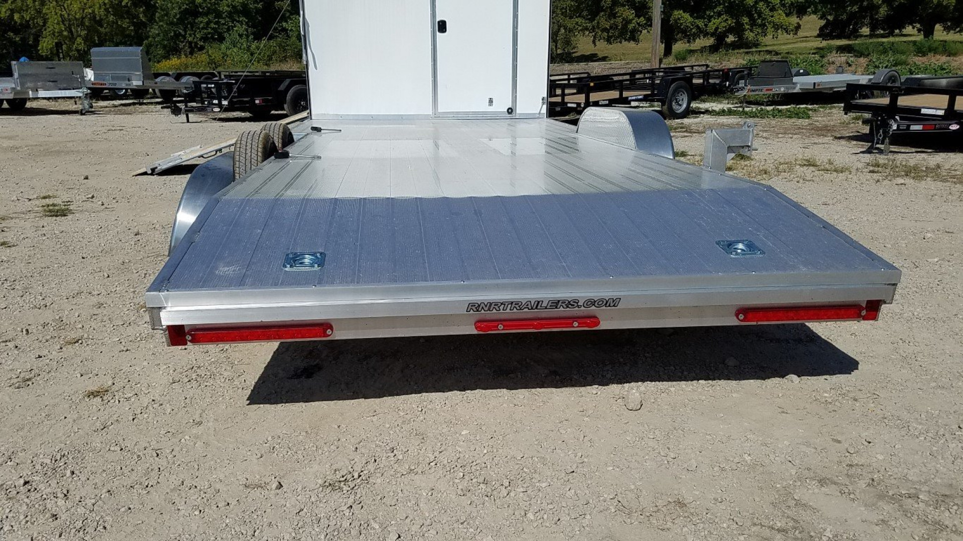 New 2025 R&R 7x24 Aluminum Car Trailer Wide Front 7K W/Add a cab