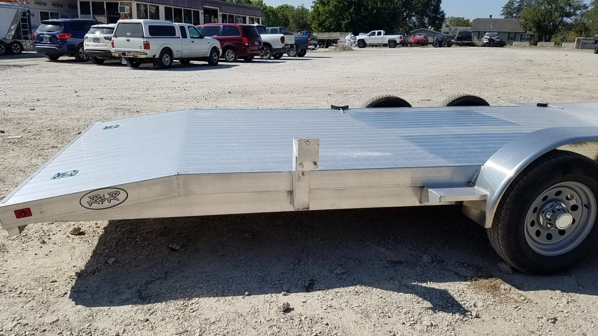 New 2025 R&R 7x24 Aluminum Car Trailer Wide Front 7K W/Add a cab