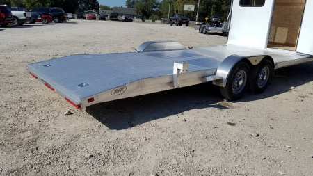 New 2025 R&R 7x24 Aluminum Car Trailer Wide Front 7K W/Add a cab