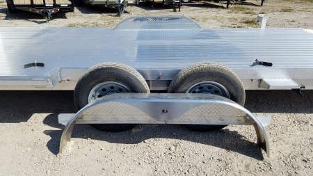 New 2025 R&R 7x24 Aluminum Car Trailer Wide Front 7K W/Add a cab
