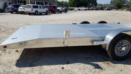 New 2025 R&R 7x24 Aluminum Car Trailer Wide Front 7K W/Add a cab