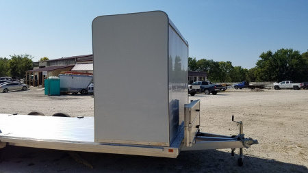 New 2025 R&R 7x24 Aluminum Car Trailer Wide Front 7K W/Add a cab