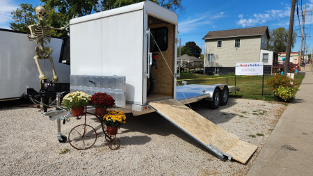 New 2025 R&R 7x24 Aluminum Car Trailer Wide Front 7K W/Add a cab