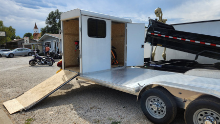 New 2025 R&R 7x24 Aluminum Car Trailer Wide Front 7K W/Add a cab