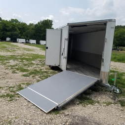 Used 2023 R&R 7x18 All Aluminum Drive Thru Snowmobile Trailer
