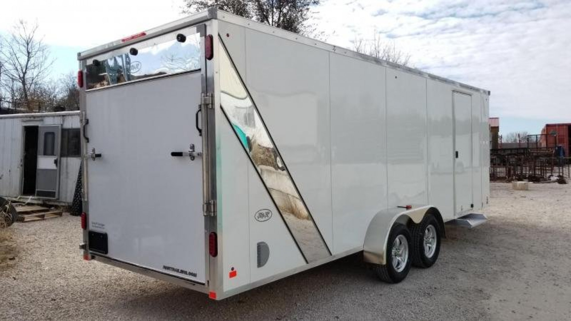 New ON ORDER 2024 R and R 7x22 SE Aluminum 4 Place Enclosed Snowmobile Trailer 7k