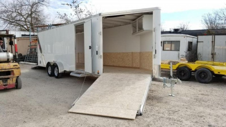 New ON ORDER 2024 R and R 7x22 SE Aluminum 4 Place Enclosed Snowmobile Trailer 7k