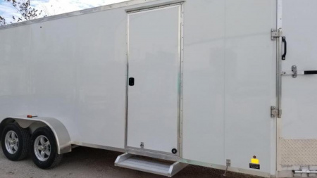 New ON ORDER 2024 R and R 7x22 SE Aluminum 4 Place Enclosed Snowmobile Trailer 7k
