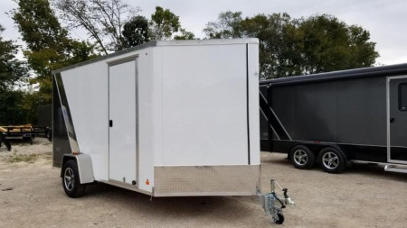 New 2020 R and R 7x12 Force Elite All Aluminum Enclosed Cargo Trailer 3k