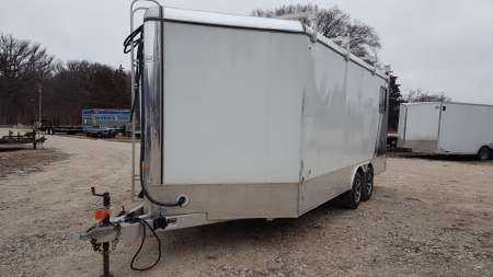 Used 2019 R&R 8.5 x 18 VDCP Aluminum Enclosed Toy Hauler Cargo Trailer