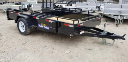 New 2026 Sure-Trac 7x12 Steel High Sided Utility Trailer w/Spring Assisted Gate