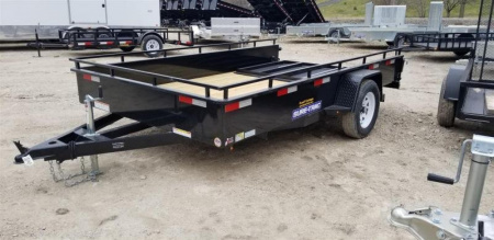 New 2026 Sure-Trac 7x12 Steel High Sided Utility Trailer w/Spring Assisted Gate