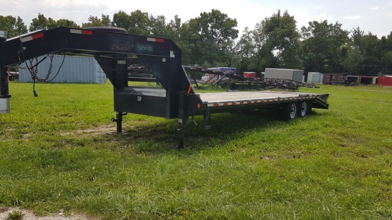 Used 2019 Sure-Trac 8.5x20+5 Gooseneck Deckover Equipment Trailer w/Full Width Ramps 14k