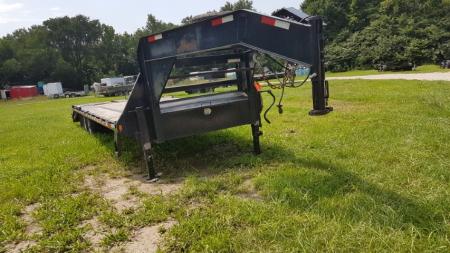 Used 2019 Sure-Trac 8.5x20+5 Gooseneck Deckover Equipment Trailer w/Full Width Ramps 14k