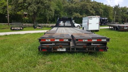 Used 2019 Sure-Trac 8.5x20+5 Gooseneck Deckover Equipment Trailer w/Full Width Ramps 14k