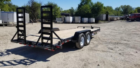 New 2025 Sure-Trac 7x20 Wood Deck Equipment Trailer 14K