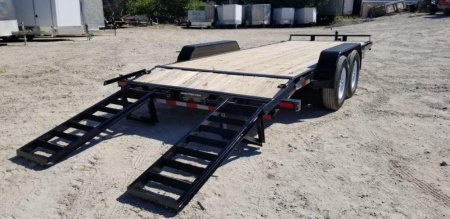 New 2025 Sure-Trac 7x20 Wood Deck Equipment Trailer 14K