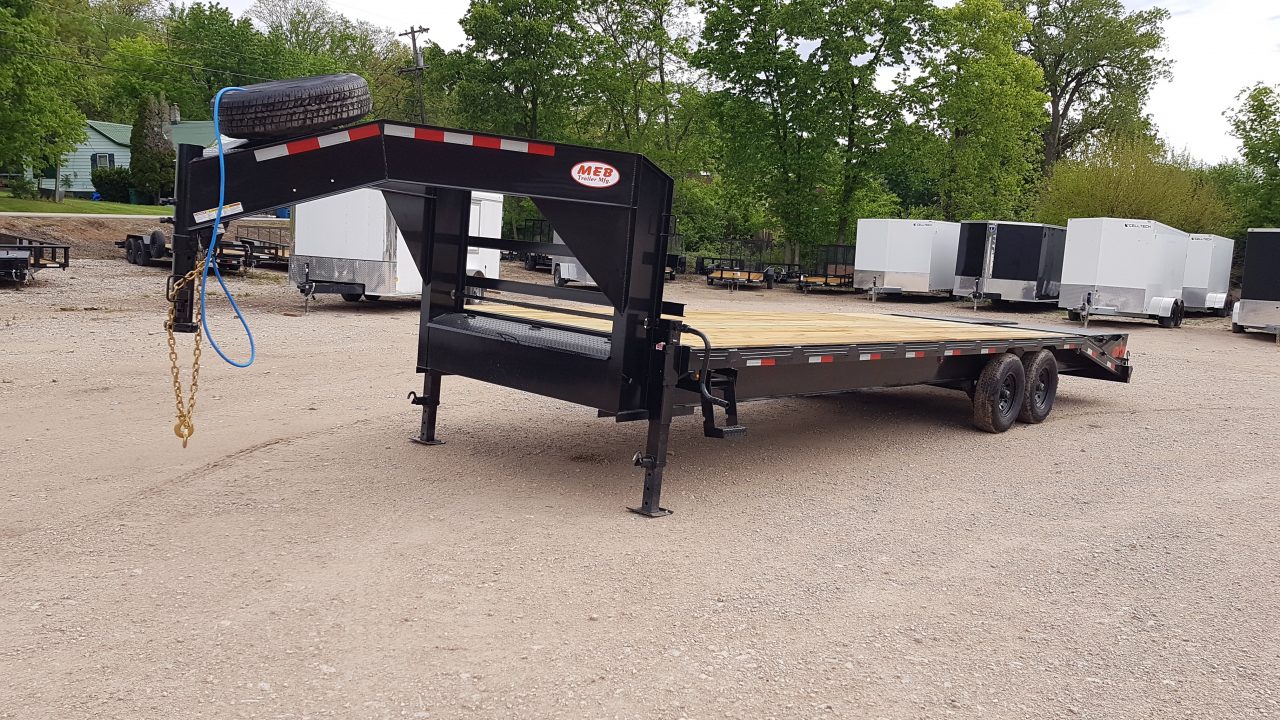 New 2026 MEB 8.5x22+5 Heavy Duty Gooseneck Equipment Trailer 14K