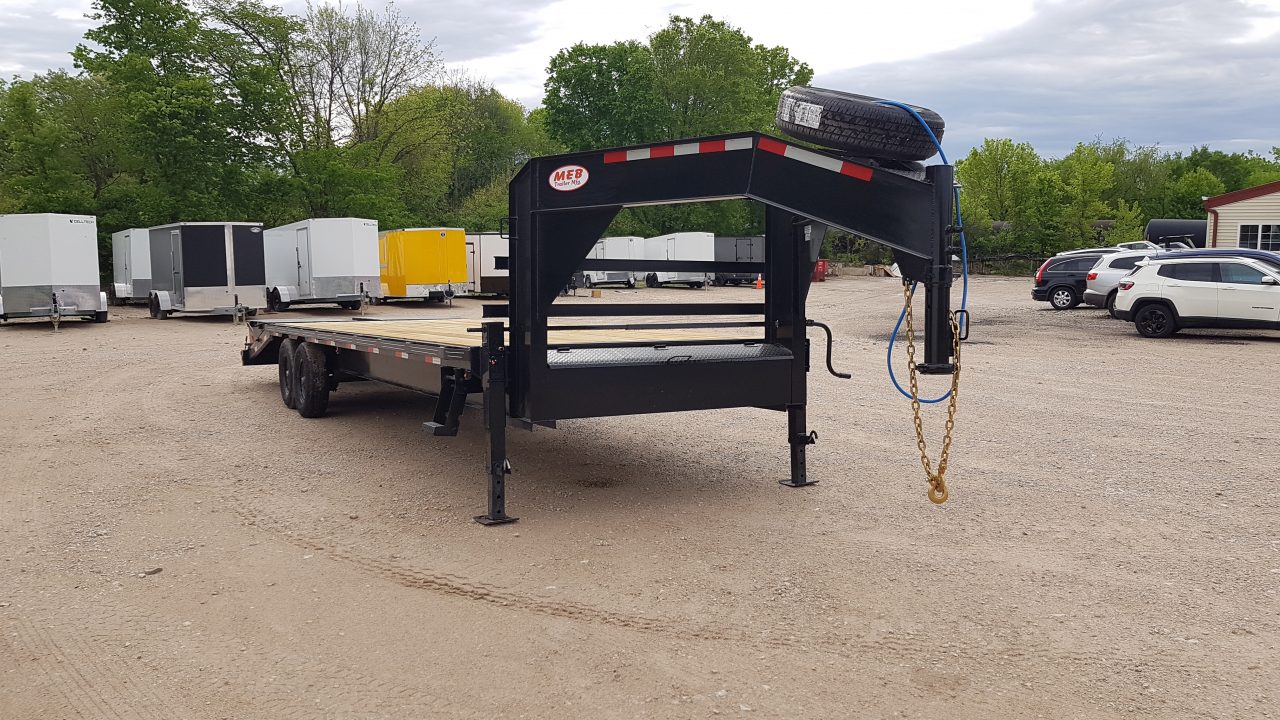 New 2026 MEB 8.5x22+5 Heavy Duty Gooseneck Equipment Trailer 14K