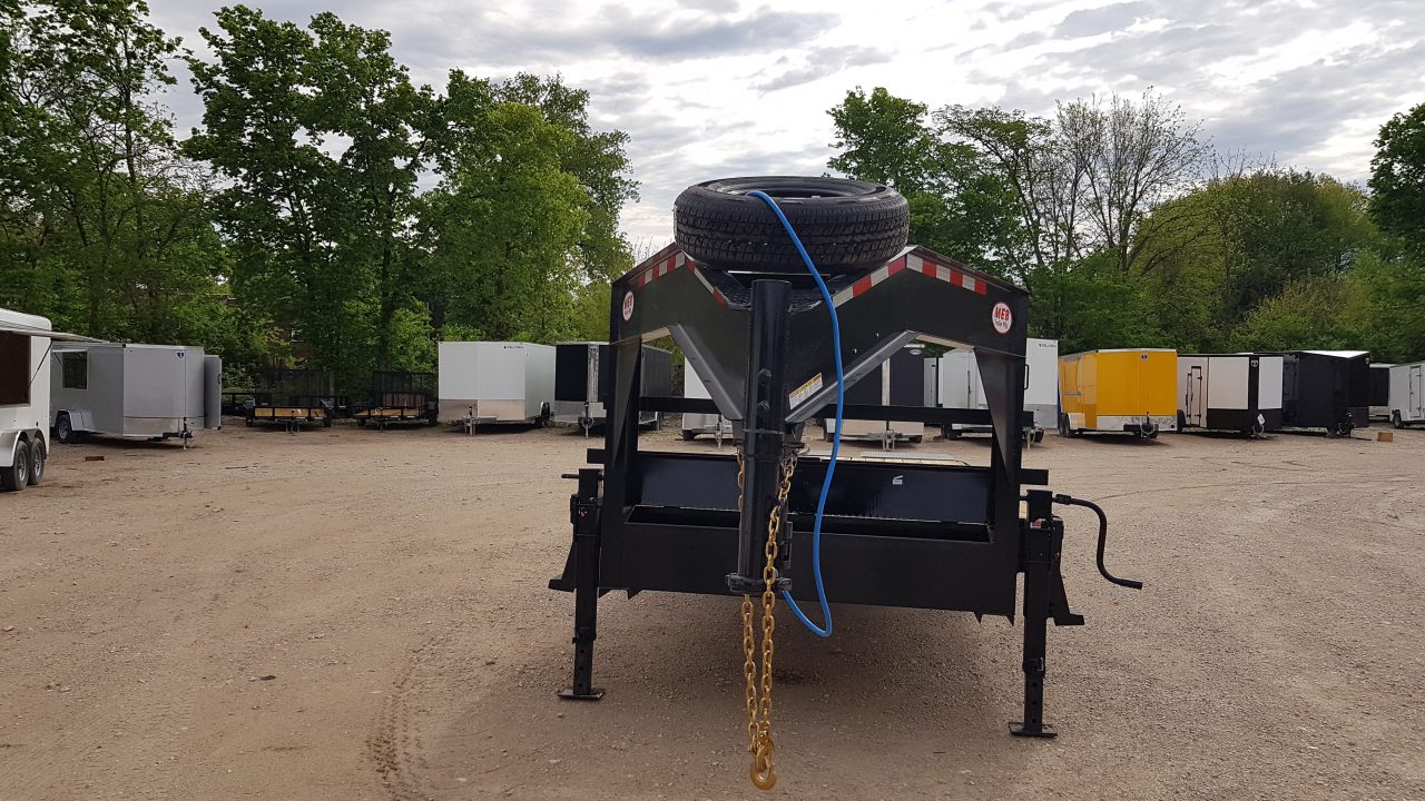 New 2026 MEB 8.5x22+5 Heavy Duty Gooseneck Equipment Trailer 14K