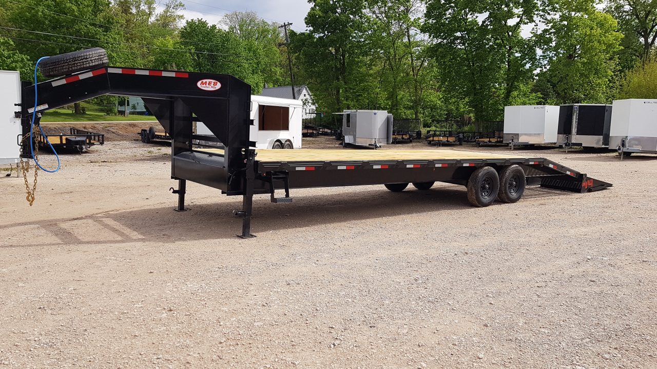 New 2026 MEB 8.5x22+5 Heavy Duty Gooseneck Equipment Trailer 14K