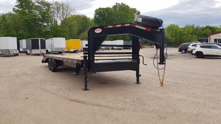 New 2026 MEB 8.5x22+5 Heavy Duty Gooseneck Equipment Trailer 14K