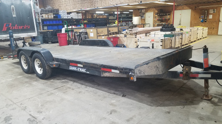 Used 2009 Sure-Trac 7x20 Steel Deck 10K Car / Racing Trailer