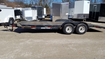 Used 2009 Sure-Trac 7x20 Steel Deck 10K Car / Racing Trailer