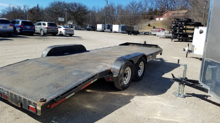 Used 2009 Sure-Trac 7x20 Steel Deck 10K Car / Racing Trailer