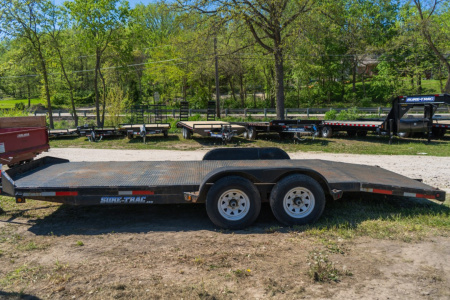 Used 2009 Sure-Trac 7x20 Steel Deck 10K Car / Racing Trailer