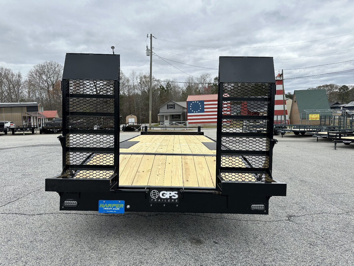 New 2025 GPS 22' DECKOVER EQUIPMENT HAULER 16K WITH 16K SPRING LOADED RAMPS