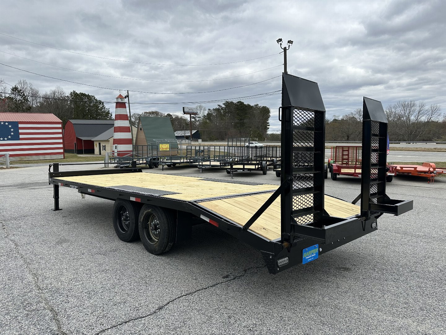 New 2025 GPS 22' DECKOVER EQUIPMENT HAULER 16K WITH 16K SPRING LOADED RAMPS