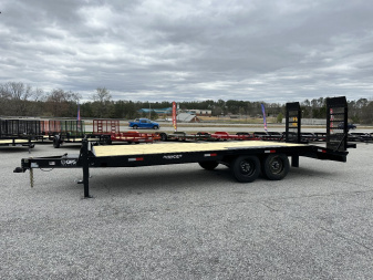 New 2025 GPS 22' DECKOVER EQUIPMENT HAULER 16K WITH 16K SPRING LOADED RAMPS
