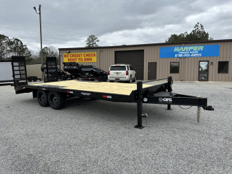 New 2025 GPS 22' DECKOVER EQUIPMENT HAULER 16K WITH 16K SPRING LOADED RAMPS