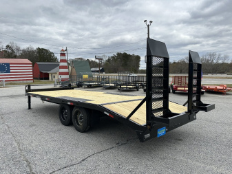 New 2025 GPS 22' DECKOVER EQUIPMENT HAULER 16K WITH 16K SPRING LOADED RAMPS