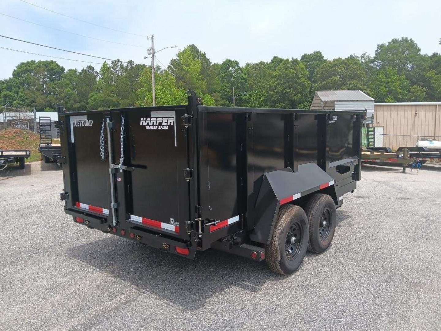 New 2025 TUFFDUMP 14K 7X14 DUMP TRAILER 4' WALLS