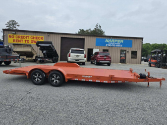 New 2025 82X20 DELUXE 7K STEEL FLOOR CAR HAULER WITH MAG WHEELS