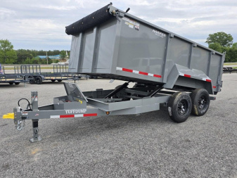 New 2025 TUFFDUMP 14K 7X14 DUMP TRAILER 4' WALLS