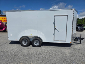 New 2025 7X16 10K QUALITY CARGO TANDEM AXLE ENCLOSED TRAILER WITH POLYCORE EXTERIOR