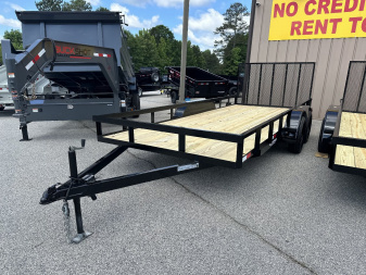 New 2025 7X18 TANDEM AXLE UTILITY TRAILER WITH BRAKES