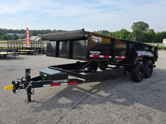 New 2025 TUFFDUMP 14K 7X16 DUMP TRAILER 2' WALLS