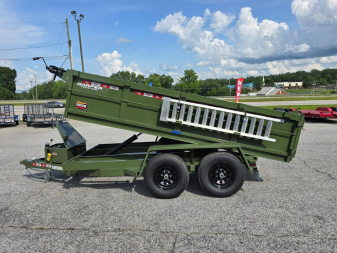 New 2025 PROSPECTOR 10K 6X12 DUMP TRAILER WITH 2' WALLS WITH ALUMINUM RAMPS