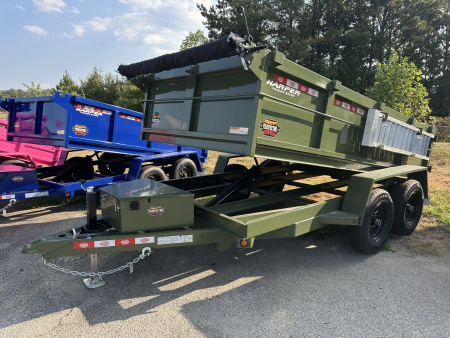 New 2025 PROSPECTOR 10K 6X12 DUMP TRAILER WITH 2' WALLS WITH ALUMINUM RAMPS