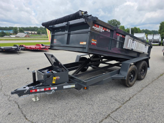 New 2025 PROSPECTOR 10K 6X12 DUMP TRAILER WITH 2' WALLS WITH ALUMINUM RAMPS