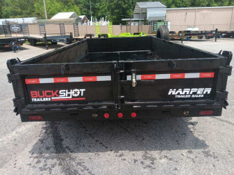 New 2025 BUCKSHOT 7X14 14k DUMP TRAILER 18" WALLS WITH SPARE TIRE