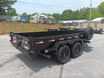 New 2025 BUCKSHOT 7X14 14k DUMP TRAILER 18" WALLS WITH SPARE TIRE